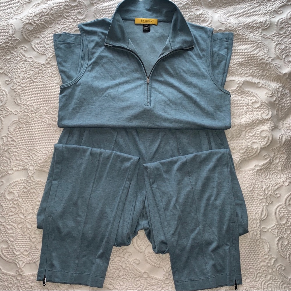 St. John pant, shirt and cardigan set